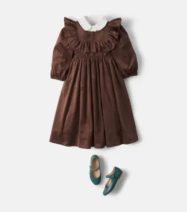 Petite Amalie Ruffled velvet dress | Thumbnail 2 Petite Amalie Ruffled velvet dress | Thumbnail 2