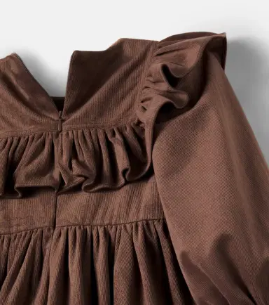 Petite Amalie Ruffled velvet dress | Thumbnail 3 Petite Amalie Ruffled velvet dress | Thumbnail 3