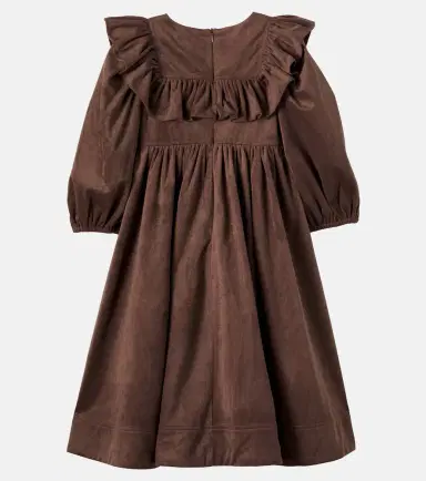 Petite Amalie Ruffled velvet dress | Thumbnail 4 Petite Amalie Ruffled velvet dress | Thumbnail 4