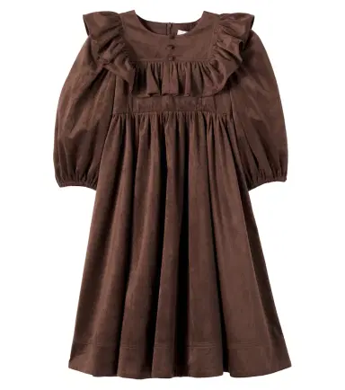 Petite Amalie Ruffled velvet dress | Thumbnail 1 Petite Amalie Ruffled velvet dress | Thumbnail 1
