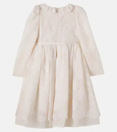 Petite Amalie Bow-detail lace and organza dress | Thumbnail 4 Petite Amalie Bow-detail lace and organza dress | Thumbnail 4