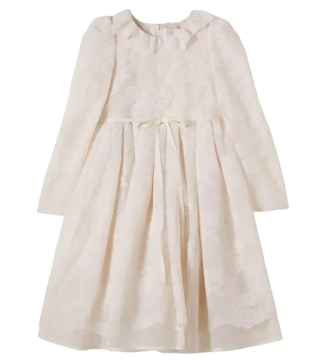 Bow-detail lace and organza dress Bow-detail lace and organza dress