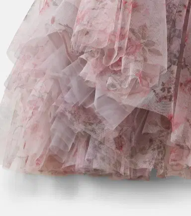 Petite Amalie Lace-trimmed floral tulle dress | Thumbnail 3 Petite Amalie Lace-trimmed floral tulle dress | Thumbnail 3