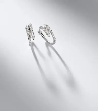 Bucherer Fine Jewellery Diamond Twist 18kt white gold earrings with diamonds | Thumbnail 3 Bucherer Fine Jewellery Diamond Twist 18kt white gold earrings with diamonds | Thumbnail 3