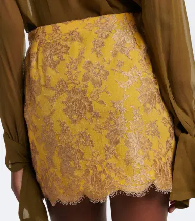 Saint Laurent Floral lace miniskirt | Thumbnail 4 Saint Laurent Floral lace miniskirt | Thumbnail 4