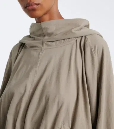 Rick Owens DRKSHDW cropped cotton jersey hoodie | Thumbnail 2 Rick Owens DRKSHDW cropped cotton jersey hoodie | Thumbnail 2