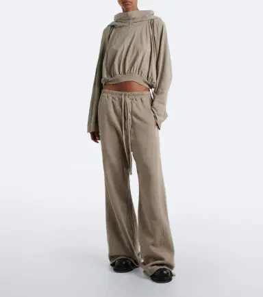 Rick Owens DRKSHDW cropped cotton jersey hoodie | Thumbnail 3 Rick Owens DRKSHDW cropped cotton jersey hoodie | Thumbnail 3
