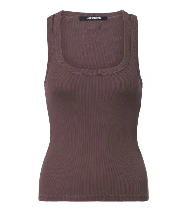 Grosgrain cotton jersey tank top Grosgrain cotton jersey tank top