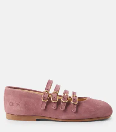 CHLOÉ KIDS Chloé Kids Suede Mary Jane flats | Thumbnail 3 CHLOÉ KIDS Chloé Kids Suede Mary Jane flats | Thumbnail 3