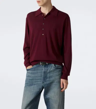 Dries Van Noten Wool polo sweater | Thumbnail 4 Dries Van Noten Wool polo sweater | Thumbnail 4