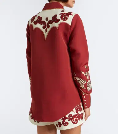 Alemais Alémais Duke embroidered wool-blend shirt | Thumbnail 4 Alemais Alémais Duke embroidered wool-blend shirt | Thumbnail 4