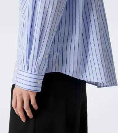 Simone Rocha Embellished striped cotton poplin shirt | Thumbnail 2 Simone Rocha Embellished striped cotton poplin shirt | Thumbnail 2