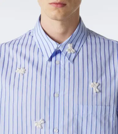 Simone Rocha Embellished striped cotton poplin shirt | Thumbnail 6 Simone Rocha Embellished striped cotton poplin shirt | Thumbnail 6