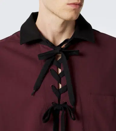Simone Rocha Lace-up cotton polo shirt | Thumbnail 6 Simone Rocha Lace-up cotton polo shirt | Thumbnail 6
