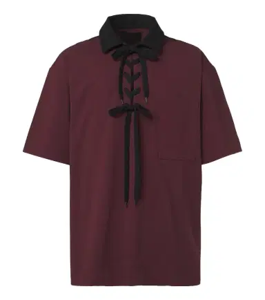 Simone Rocha Lace-up cotton polo shirt | Thumbnail 1 Simone Rocha Lace-up cotton polo shirt | Thumbnail 1