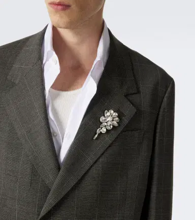 Simone Rocha Checked embellished wool blazer | Thumbnail 5 Simone Rocha Checked embellished wool blazer | Thumbnail 5