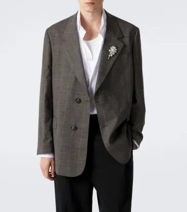 Simone Rocha Checked embellished wool blazer | Thumbnail 8 Simone Rocha Checked embellished wool blazer | Thumbnail 8