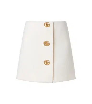 Gucci Double G wool crêpe miniskirt | Thumbnail 1 Gucci Double G wool crêpe miniskirt | Thumbnail 1