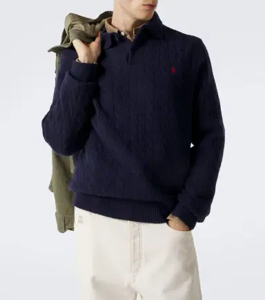 Polo Ralph Lauren Cable-knit wool and cashmere polo sweater | Thumbnail 4 Polo Ralph Lauren Cable-knit wool and cashmere polo sweater | Thumbnail 4