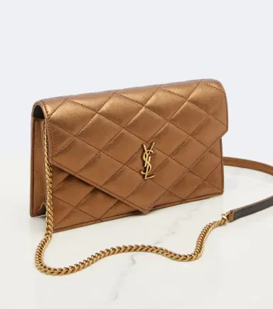 Saint Laurent Paris metallic leather wallet on chain | Thumbnail 4 Saint Laurent Paris metallic leather wallet on chain | Thumbnail 4
