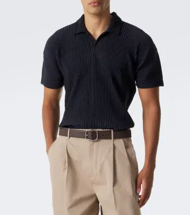 Homme Plisse Issey Miyake Homme Plissé Issey Miyake Basics pleated polo shirt | Thumbnail 2 Homme Plisse Issey Miyake Homme Plissé Issey Miyake Basics pleated polo shirt | Thumbnail 2
