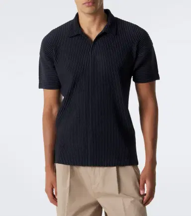 Homme Plisse Issey Miyake Homme Plissé Issey Miyake Basics pleated polo shirt | Thumbnail 3 Homme Plisse Issey Miyake Homme Plissé Issey Miyake Basics pleated polo shirt | Thumbnail 3