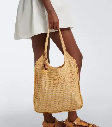 Miu Miu Ivy crochet raffia tote bag | Thumbnail 6 Miu Miu Ivy crochet raffia tote bag | Thumbnail 6