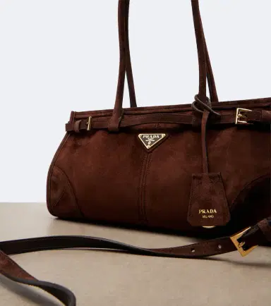 Prada Bonnie Medium suede shoulder bag | Thumbnail 4 Prada Bonnie Medium suede shoulder bag | Thumbnail 4