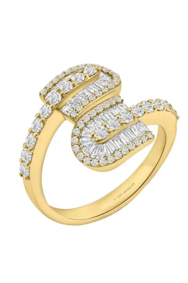 Diamond Baguette U Duo Maxi Ring - Yellow Gold Diamond Baguette U Duo Maxi Ring - Yellow Gold
