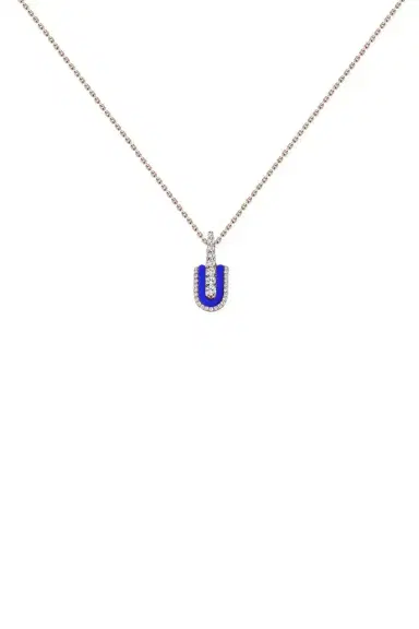 U LOS ANGELES Diamond Lapis U Solo Midi Necklace | Thumbnail 1 U LOS ANGELES Diamond Lapis U Solo Midi Necklace | Thumbnail 1