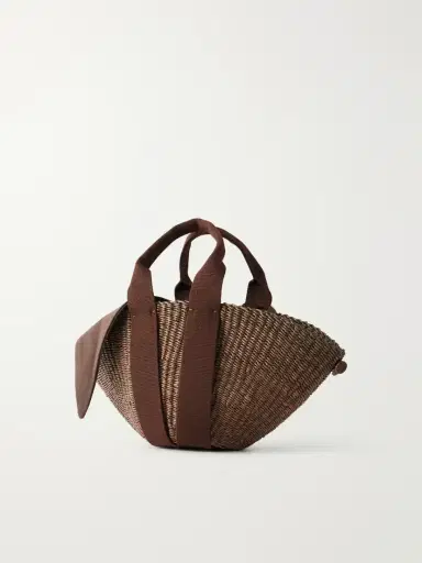MUUÑ Sophie Cotton-trimmed Raffia Mini Tote | Thumbnail 4 MUUÑ Sophie Cotton-trimmed Raffia Mini Tote | Thumbnail 4