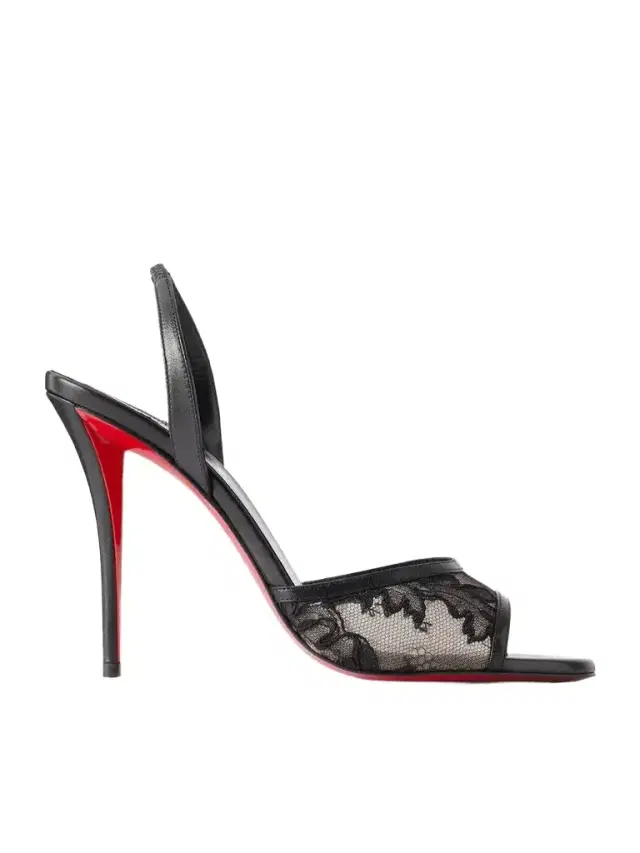 Miss Z 100 Lace And Leather Slingback Sandals Miss Z 100 Lace And Leather Slingback Sandals