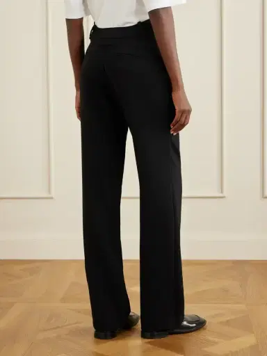 Jean Paul Gaultier Wavy Crepe Mid-rise Wide-leg Pants | Thumbnail 4 Jean Paul Gaultier Wavy Crepe Mid-rise Wide-leg Pants | Thumbnail 4