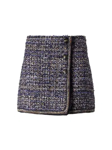 Etro Wrap Button Tweed Mini Skirt | Thumbnail 1 Etro Wrap Button Tweed Mini Skirt | Thumbnail 1