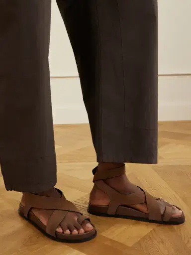 A Emery Jalen Crossed Suede Sandals | Thumbnail 2 A Emery Jalen Crossed Suede Sandals | Thumbnail 2