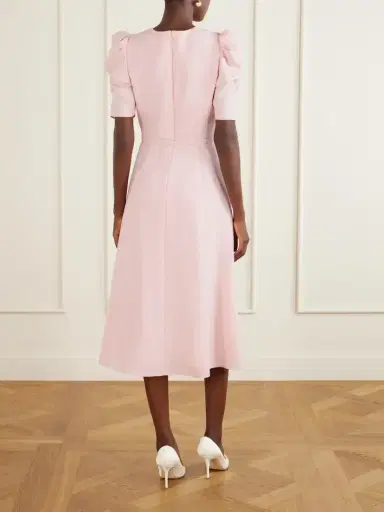 Carolina Herrera Belted Crepe Midi Dress | Thumbnail 3 Carolina Herrera Belted Crepe Midi Dress | Thumbnail 3