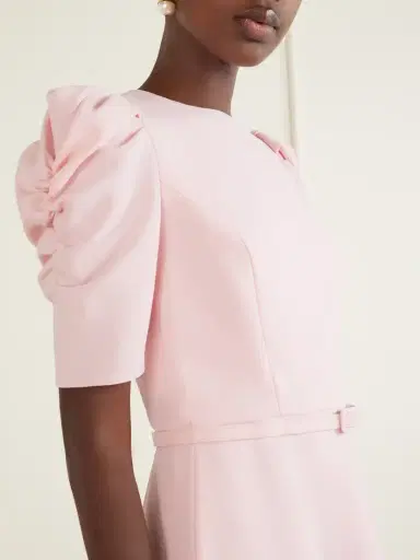Carolina Herrera Belted Crepe Midi Dress | Thumbnail 4 Carolina Herrera Belted Crepe Midi Dress | Thumbnail 4