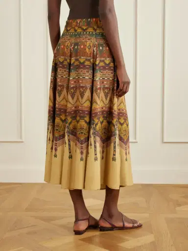 Emporio Sirenuse Kendal Desert Printed Woven Silk-blend Maxi Skirt | Thumbnail 4 Emporio Sirenuse Kendal Desert Printed Woven Silk-blend Maxi Skirt | Thumbnail 4