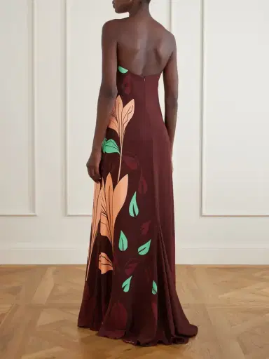 Johanna Ortiz Petals Embellished Printed Crepe Maxi Dress | Thumbnail 3 Johanna Ortiz Petals Embellished Printed Crepe Maxi Dress | Thumbnail 3
