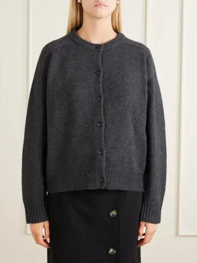 Loulou de Saison Aidar Merino Wool And Cashmere-blend Cardigan | Thumbnail 3 Loulou de Saison Aidar Merino Wool And Cashmere-blend Cardigan | Thumbnail 3