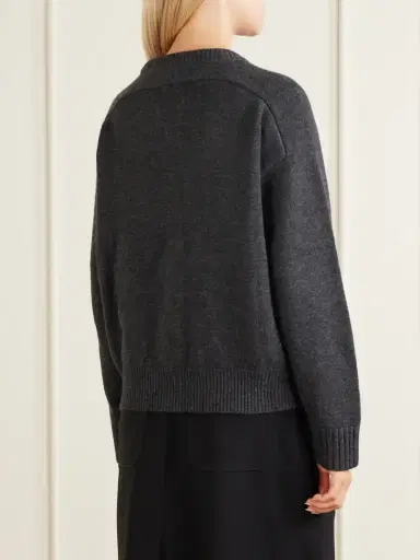 Loulou de Saison Aidar Merino Wool And Cashmere-blend Cardigan | Thumbnail 4 Loulou de Saison Aidar Merino Wool And Cashmere-blend Cardigan | Thumbnail 4