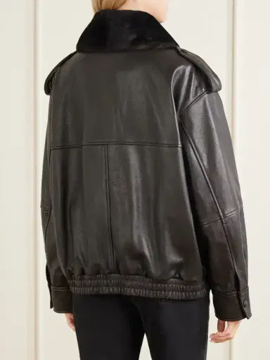 Loulou de Saison Russo Shearling-trimmed Leather Jacket | Thumbnail 4 Loulou de Saison Russo Shearling-trimmed Leather Jacket | Thumbnail 4