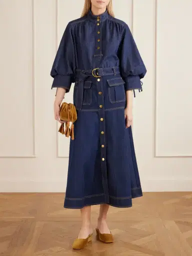 Zimmermann Belted Denim Midi Skirt | Thumbnail 2 Zimmermann Belted Denim Midi Skirt | Thumbnail 2