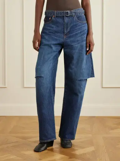 Sacai Belted Cut-out Mid-rise Wide-leg Jeans | Thumbnail 3 Sacai Belted Cut-out Mid-rise Wide-leg Jeans | Thumbnail 3