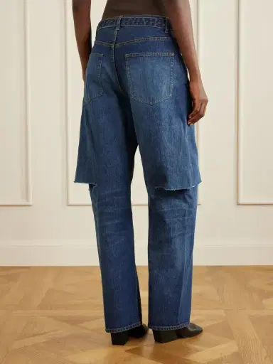 Sacai Belted Cut-out Mid-rise Wide-leg Jeans | Thumbnail 4 Sacai Belted Cut-out Mid-rise Wide-leg Jeans | Thumbnail 4