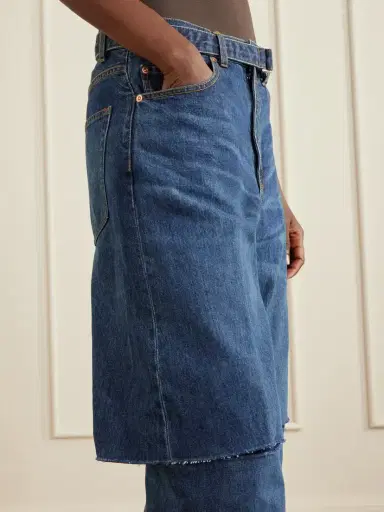 Sacai Belted Cut-out Mid-rise Wide-leg Jeans | Thumbnail 5 Sacai Belted Cut-out Mid-rise Wide-leg Jeans | Thumbnail 5