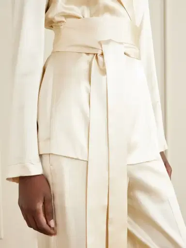 Joseph Archer Belted Silk-satin Jacket | Thumbnail 5 Joseph Archer Belted Silk-satin Jacket | Thumbnail 5