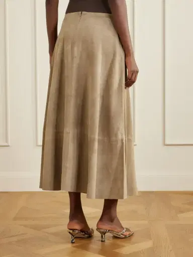 St. Agni Paneled Suede Midi Skirt | Thumbnail 4 St. Agni Paneled Suede Midi Skirt | Thumbnail 4