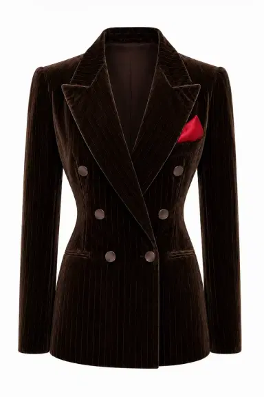 LaQuan Smith Double Breasted Jacket With Notch Lapel | Thumbnail 1 LaQuan Smith Double Breasted Jacket With Notch Lapel | Thumbnail 1