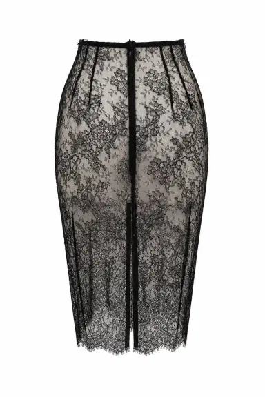 LaQuan Smith Midi Skirt with Slit | Thumbnail 2 LaQuan Smith Midi Skirt with Slit | Thumbnail 2